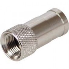 F-CONNECTOR MALE ZILVER