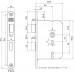 NEMEF KUNSTSTOF DEURSLOT 50MM MET 2SL. NEMEF KUNSTSTOF DEURSLOT 50MM MET 2SL.