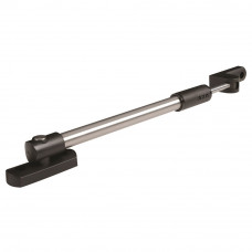 AXA TELE.RAAMUITZETTER BUITENDRAAIEND RVS/ZWART 348-473MM AXA TELE.RAAMUITZETTER BUITENDRAAIEND RVS/ZWART 348-473MM