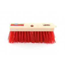 STRAATBEZEM KUNSTSTOF HOUT 27.5 CM ROOD