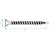 QZ SNELBOUWSCHROEVEN GROVE DRAAD TYPE C TROMPETKOP 3.9X25 PH-2 STAAL G