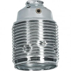 LAMPHOUDER E27 CHROOM BUITENDRAAD