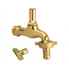 MESSING BUITENKRAAN + SLEUTEL MESS.1/2 MESSING BUITENKRAAN + SLEUTEL MESS.1/2