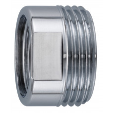 VERLOOPNIPPEL MESSING VERCHROOMD 1/2" X 3/4"