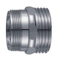VERLOOPNIPPEL MESSING VERCHROOMD M24X1 X 3/4"