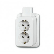 B&J OPBOUW 2 VOUDIG WCD+RA + MONTAGEPLAAT WIT