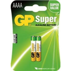 GP AAAA BATTERIJ SUPER ALKALINE LR61 1.5V 2 STUKS
